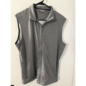 Daniel Cremieux Gray Full-Zip Performance Vest Mens M